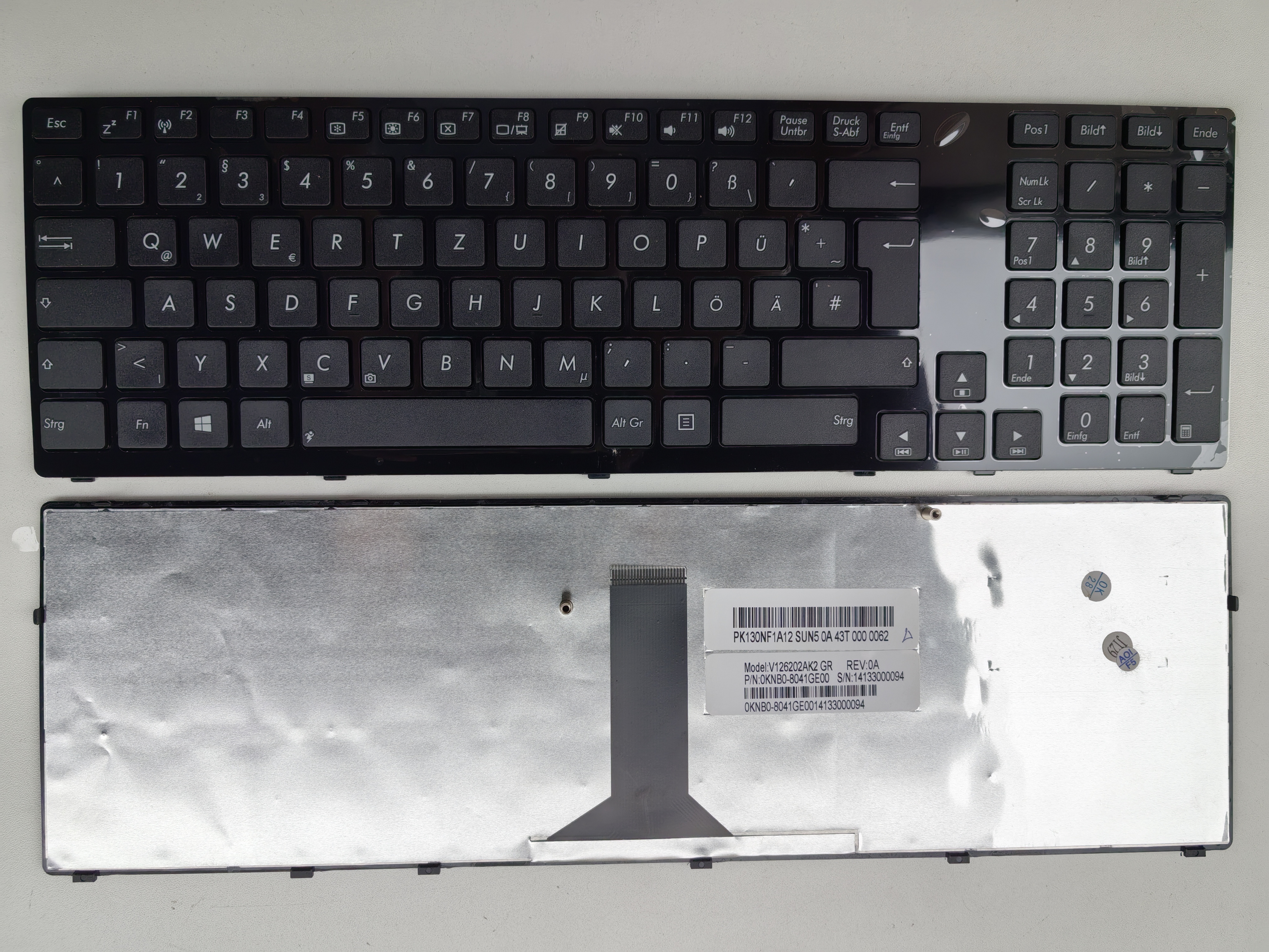 Picture of New Replacement Laptop Keyboard For ASUS K95 BLACK FRAME BLACK GR Layout